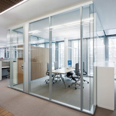 Steel glass partition