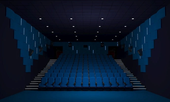 cinema acoustic design case display